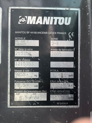 Chariot élévateur diesel Manitou MC60 TURBO