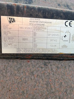 Godet terre JCB GP SHOVEL