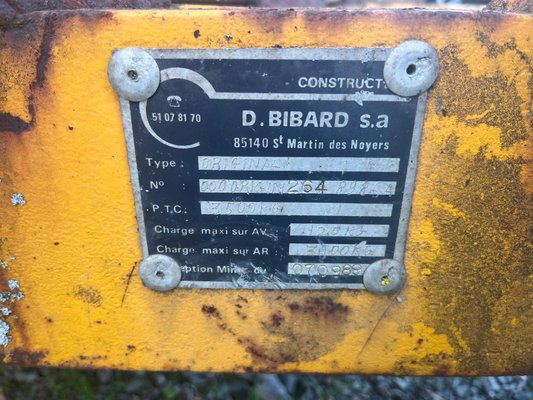 Remorque plateau Bibard ORIGINAL 3T5