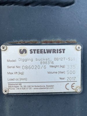 Godet terrassement Steelwrist DB12T-S50