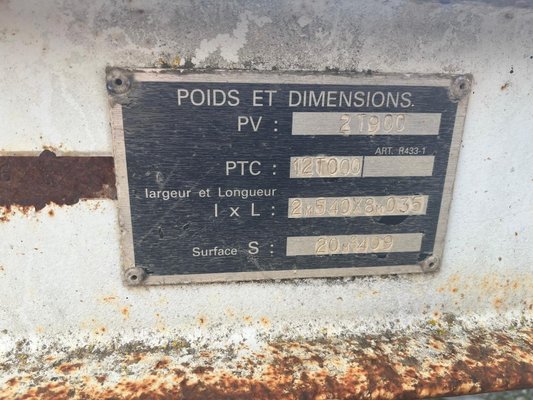 Remorque plateau Fournier PLATEAU