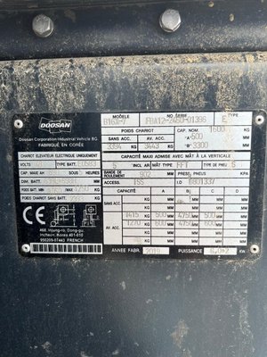 Chariot élévateur électrique Doosan B16X 7