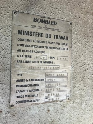 Cisaille guillotine Bombled GTS II 4008