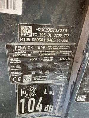 Chariot élévateur diesel Linde H80D/900